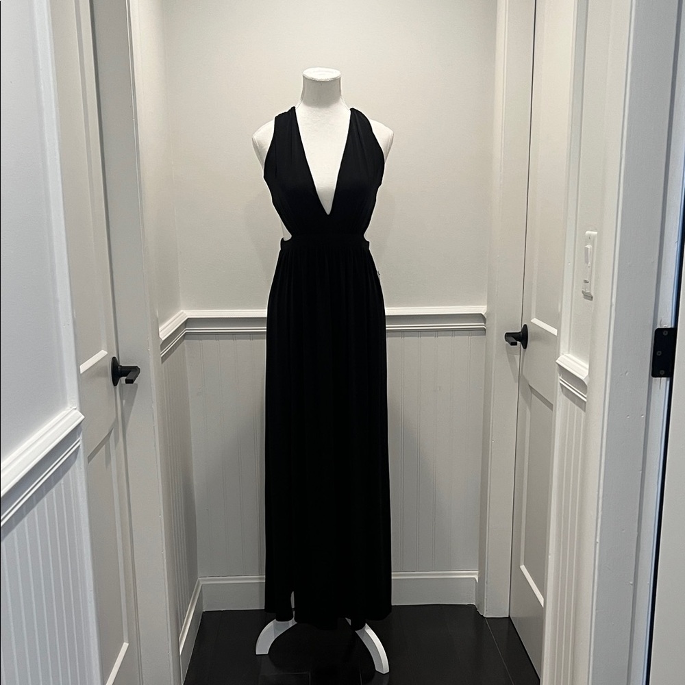 NWT Express Classic Black Halter Dress